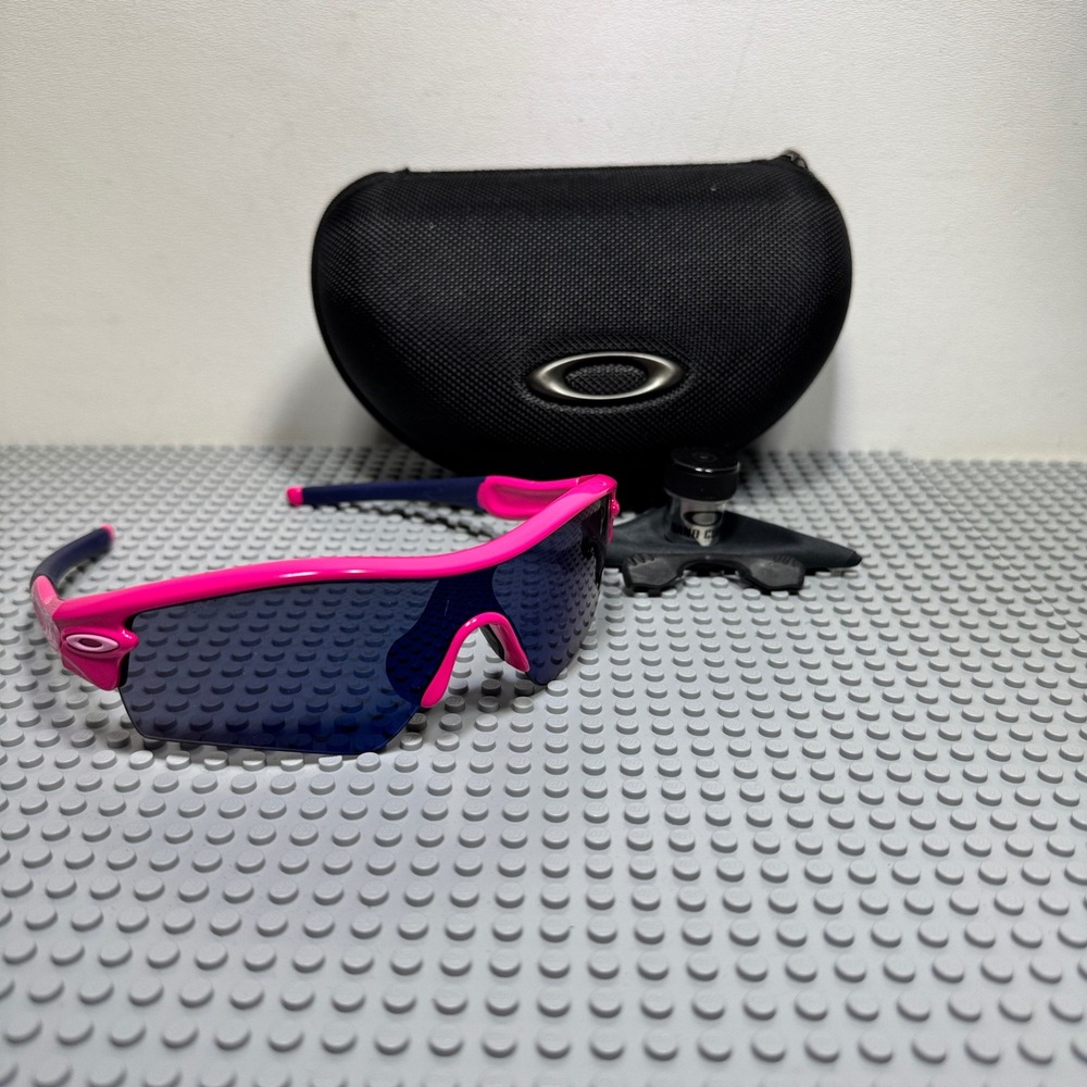 RARE Oakley Radar Sport Sunglasses Hot Pink Frame Blue Lens Made in USA
